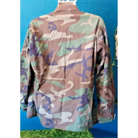 Vintage US Army Issue Military Men's Combat Jacket Woodland Camo Medium Regular - Picture 4 of 6